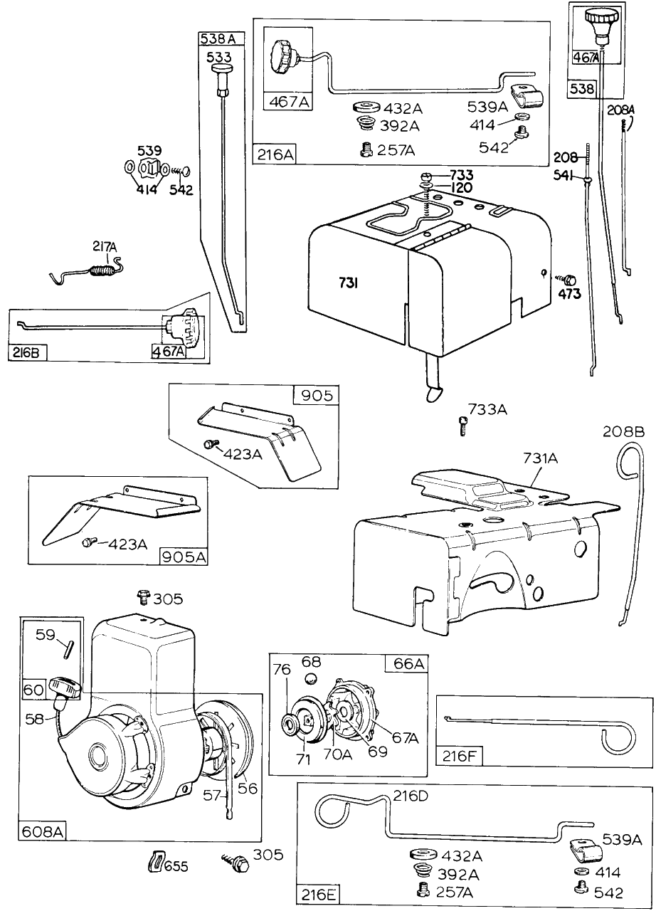 Sno-Gard Assemblies,rewind Diagram and Parts List for 130202-0075-XX  Briggs and Stratton Engine